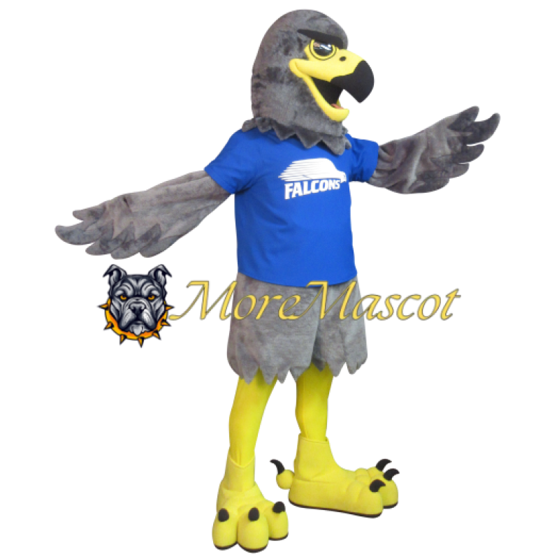 Gray Falcon Mascot Costume