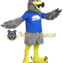Gray Falcon Mascot Costume