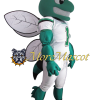 Muscle Green Bee Mascot Costume