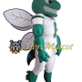 Muscle Green Bee Mascot Costume