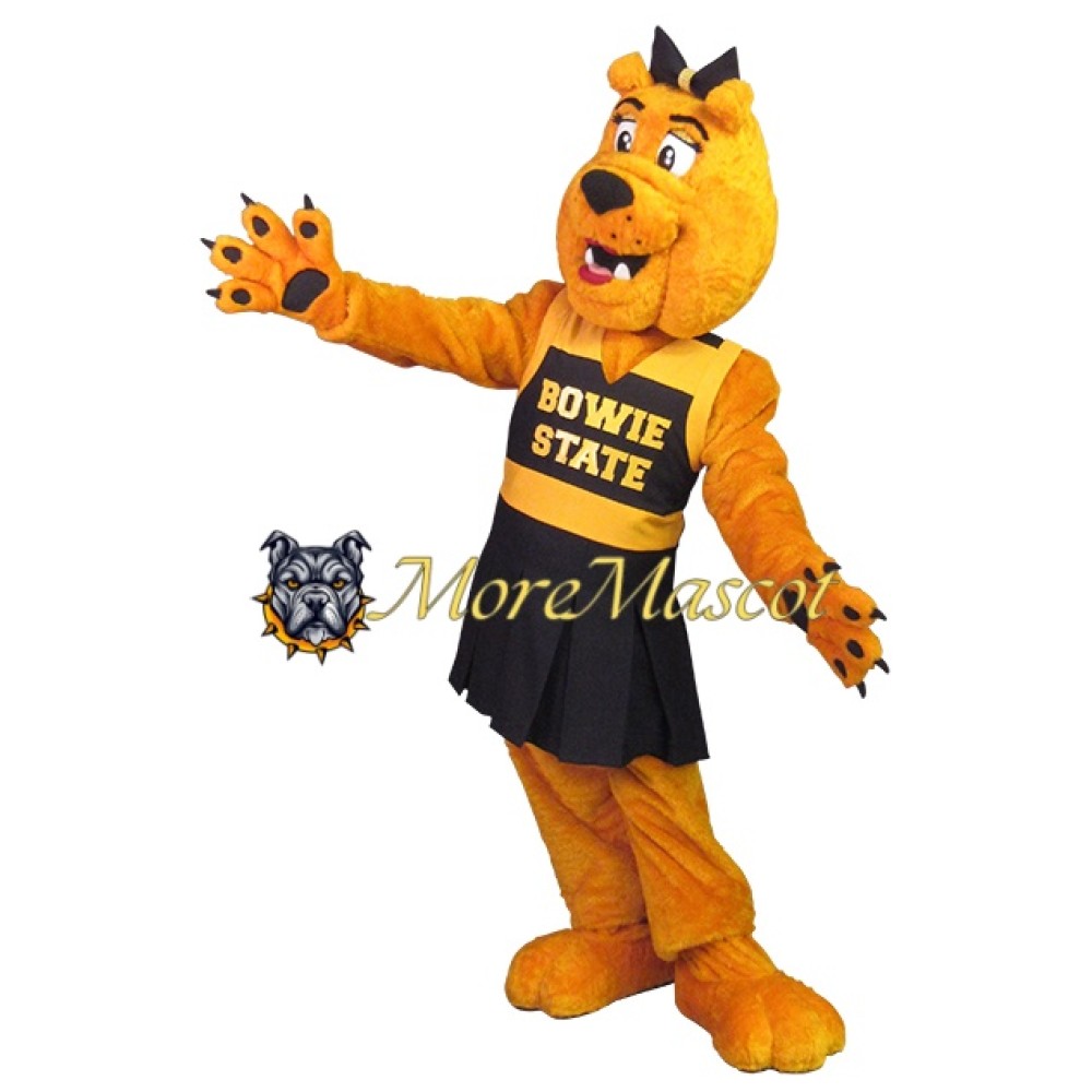 Sport Orange Bulldog Mascot Costume
