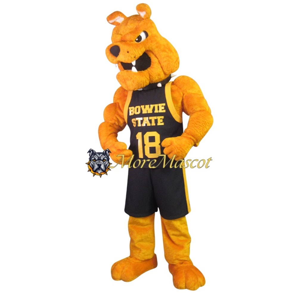 Sport Orange Bulldog Mascot Costume