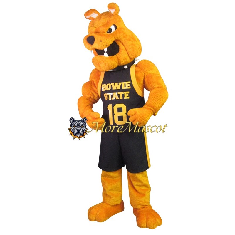 Sport Orange Bulldog Mascot Costume