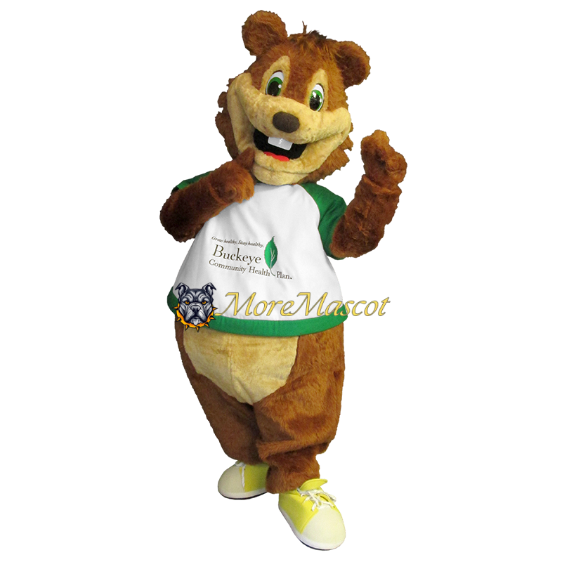 Happy Adult Squirrel Mascot Costume