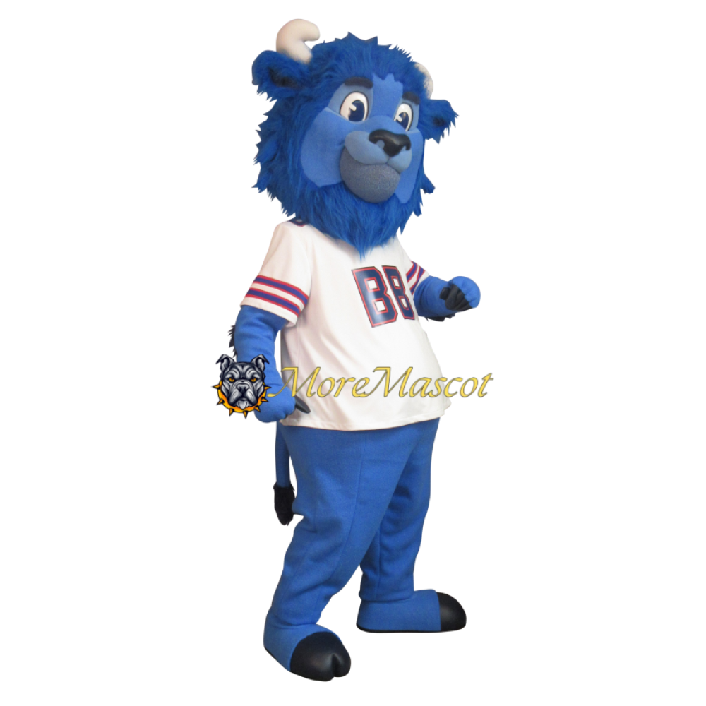 Sport Blue Buffalo Mascot Costume