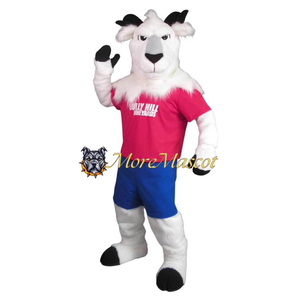 Sport White Goat Mascot Costume