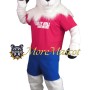 Sport White Goat Mascot Costume