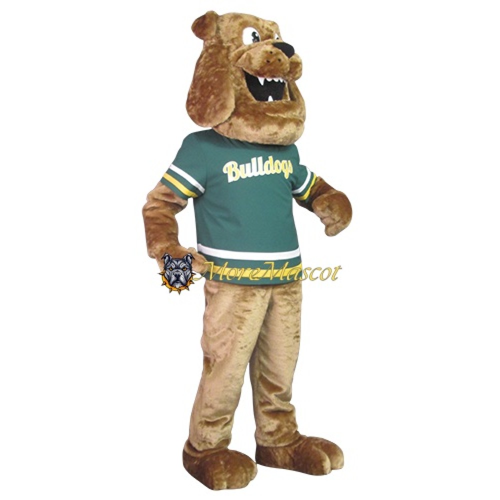 Adult Brown Bulldog Mascot Costume
