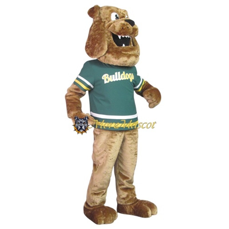 Adult Brown Bulldog Mascot Costume