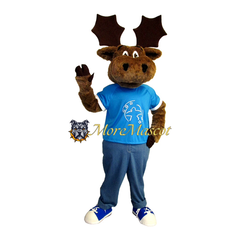 Friendly Brown Deer Mascot Costume
