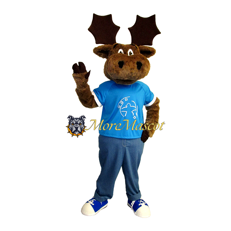 Friendly Brown Deer Mascot Costume