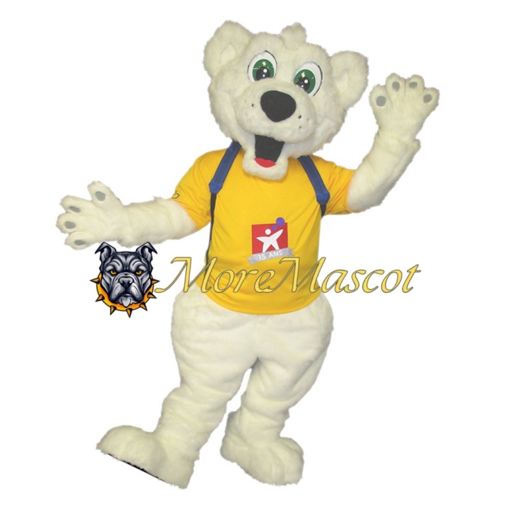 Superb White Bear Mascot Costume