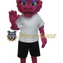 Female Pink Dragon Mascot Costume