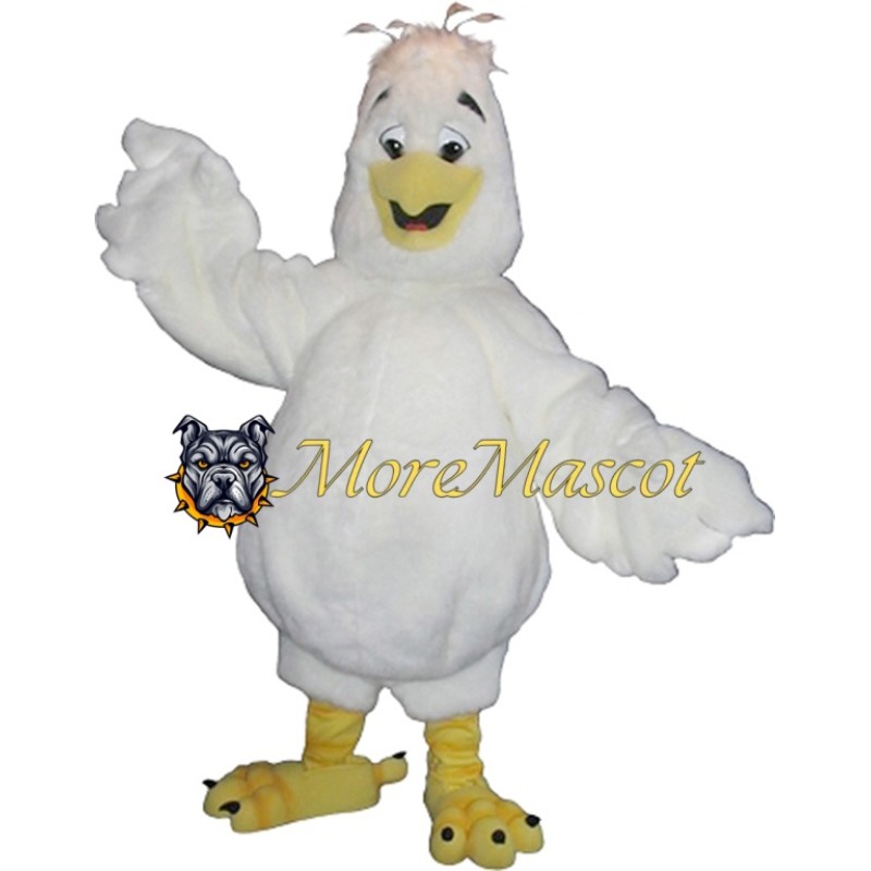 Farm White Chicken Mascot Costume