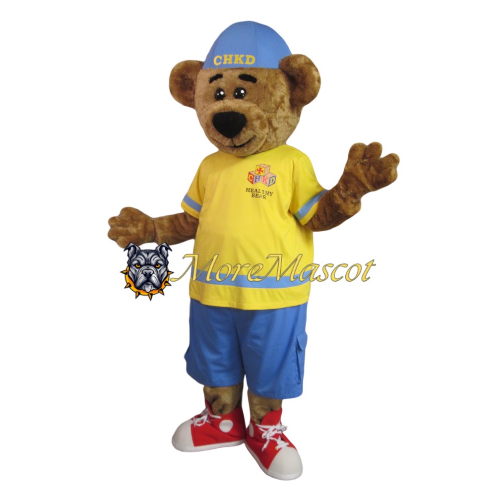 Healthy Brown Bear Mascot Costume