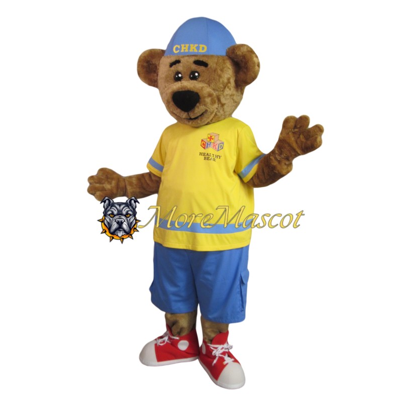 Healthy Brown Bear Mascot Costume