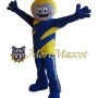 Happy Blue Doll Mascot Costume