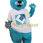 Friendly Blue Bear Mascot Costume