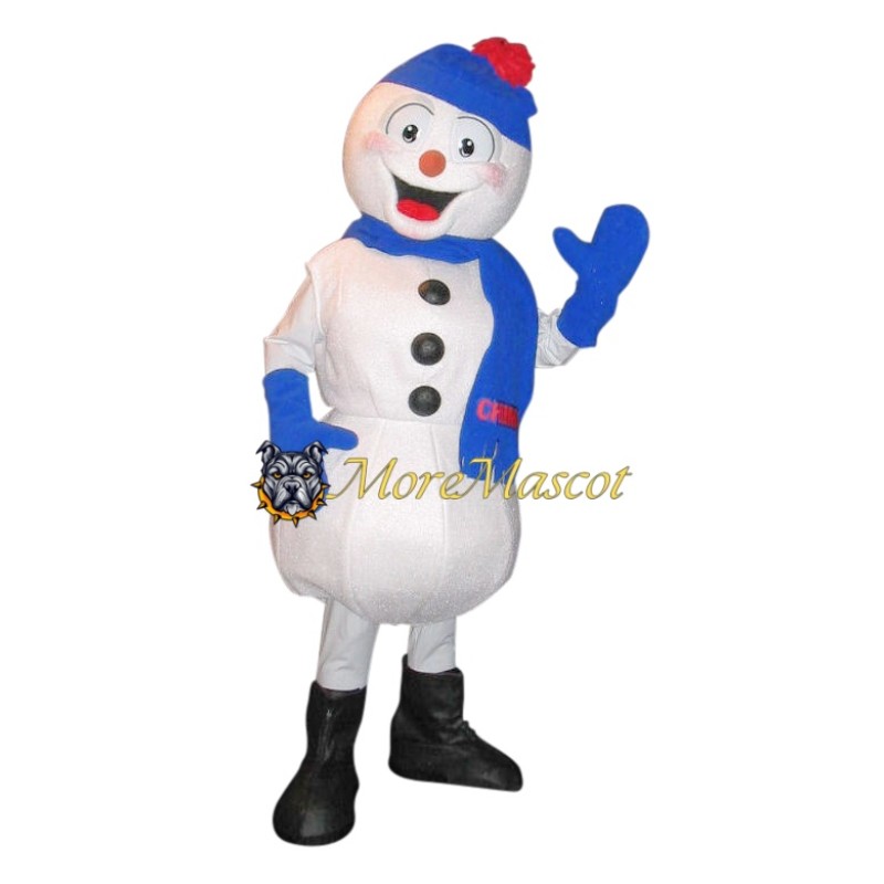 Friendly Snowman Mascot Costume