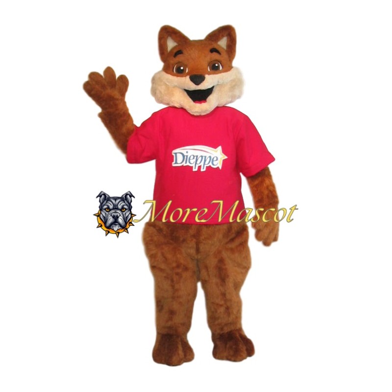 Friendly Happy Fox Mascot Costume