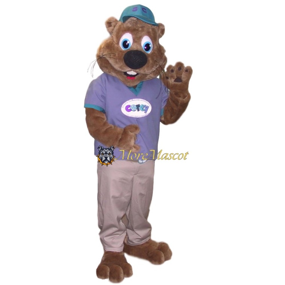 Superb Friendly Beaver Mascot Costume