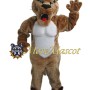 Muscle Brown Leopard Mascot Costume