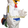 Superb White Rooster Mascot Costume