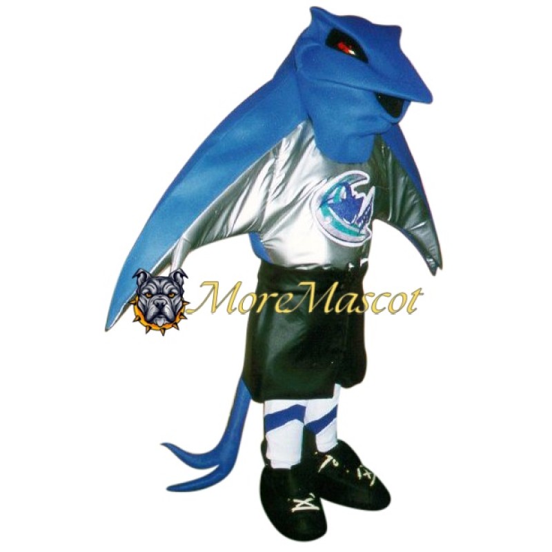 Blue Manta Ray Mascot Costume