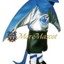 Blue Manta Ray Mascot Costume