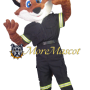 Firefighting Fox Adult Mascot Costume