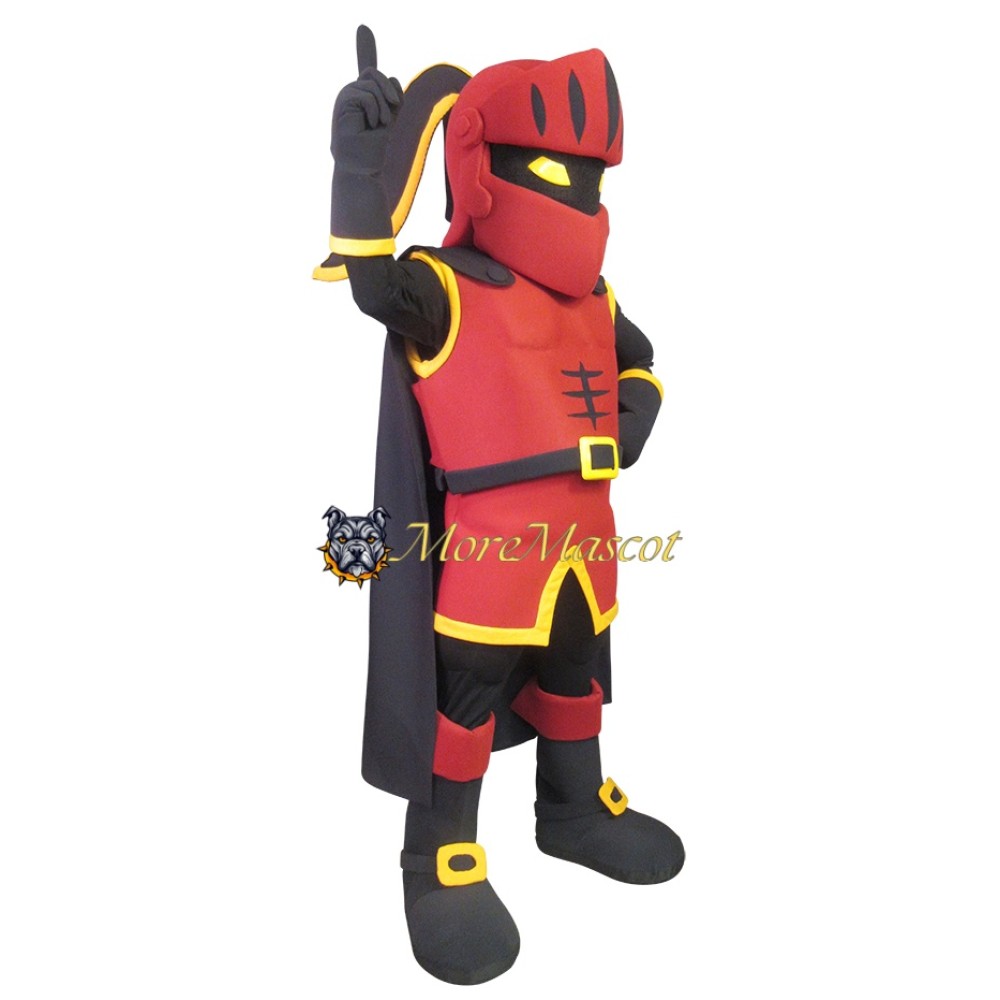 Red and Black Knight Mascot Costume