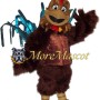 Plush Brown Chicken Mascot Costume