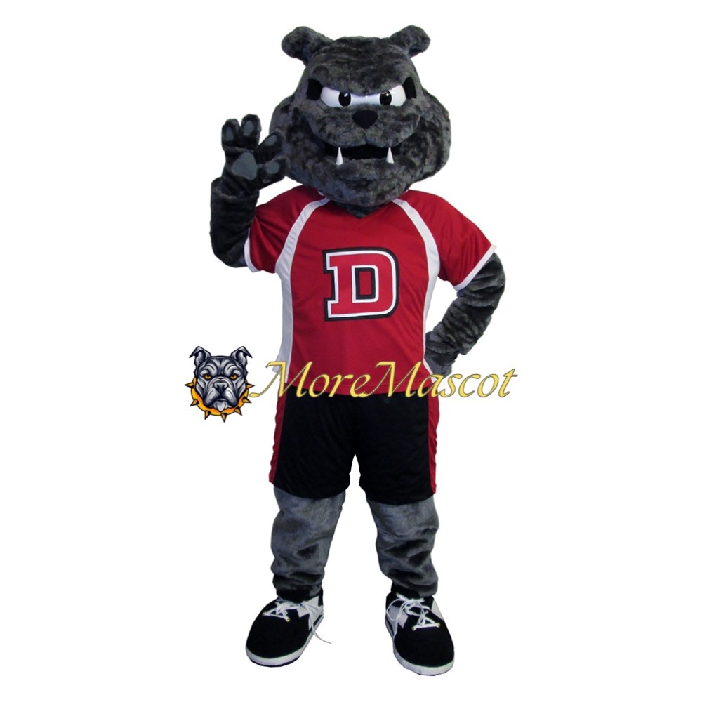 Sport Grey Bulldog Mascot Costume