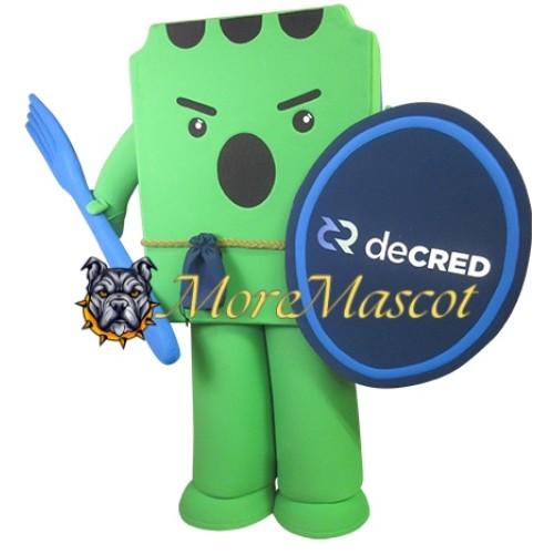 Cartoon Green Notepad Mascot Costume