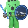 Cartoon Green Notepad Mascot Costume