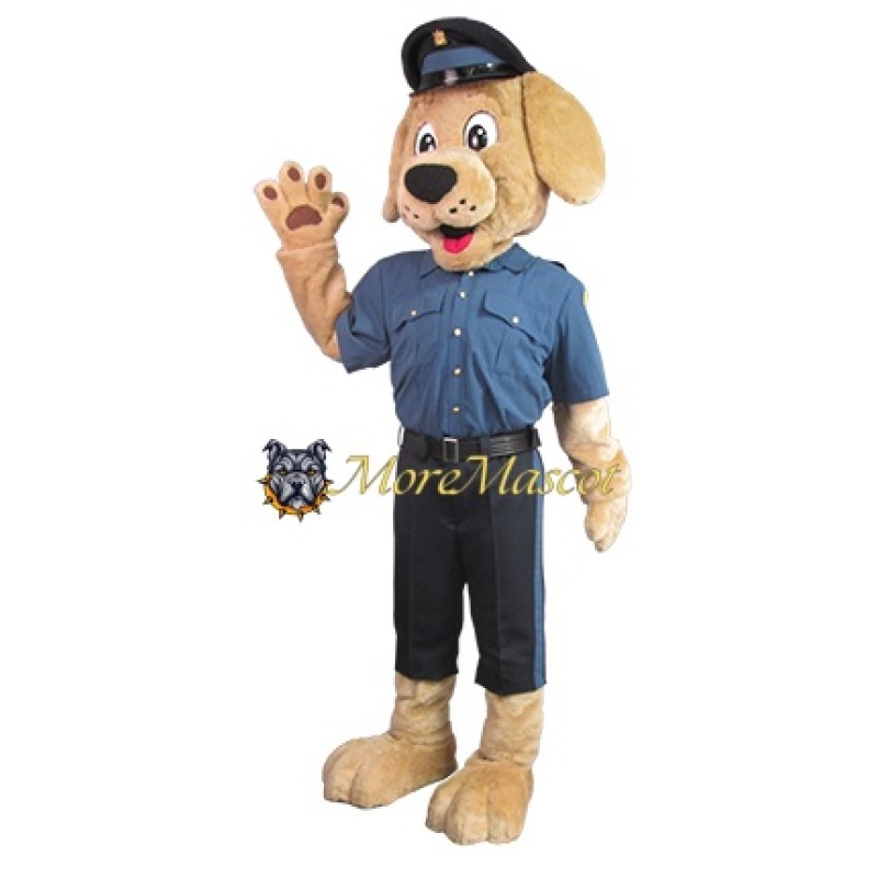 Friendly Police Dog Mascot Costume
