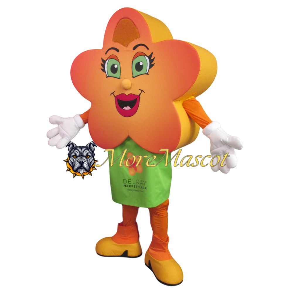 Orange Flower Mascot Costume