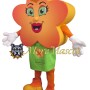 Orange Flower Mascot Costume