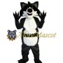 Black and White Wolf Mascot Costume