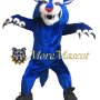 Power Blue Leopard Mascot Costume