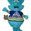 Superb Blue Monster Mascot Costume
