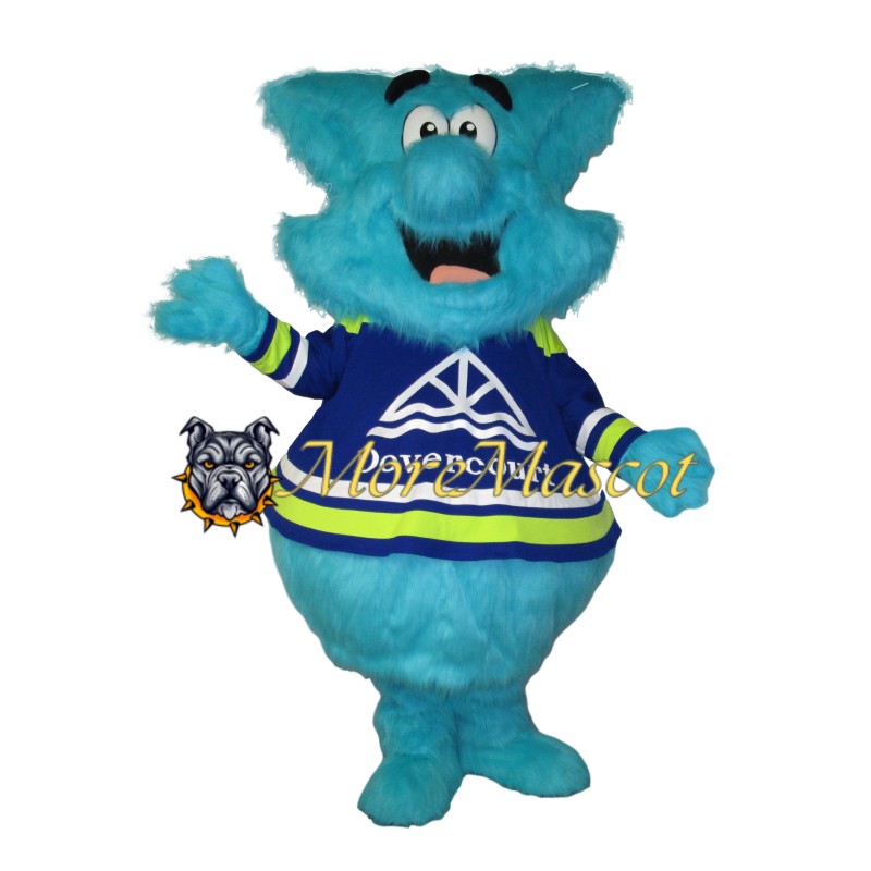 Superb Blue Monster Mascot Costume