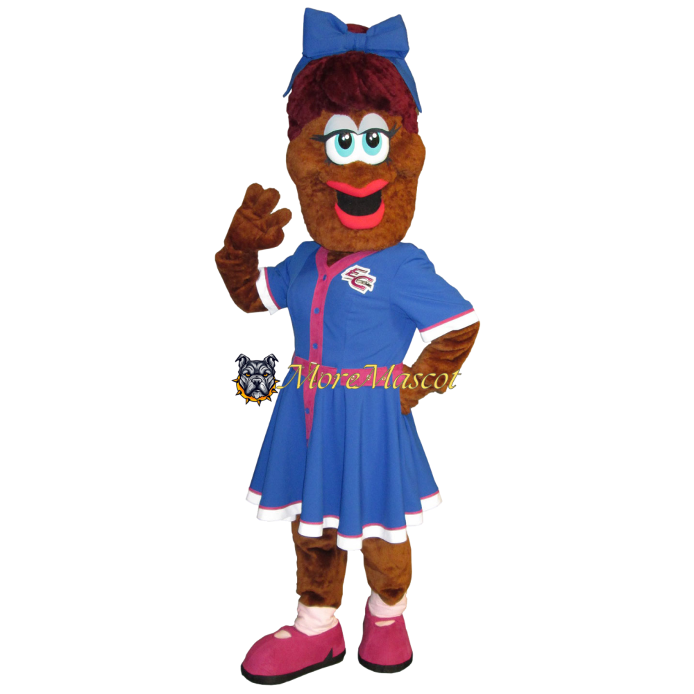 Blue Dress Girl Mascot Costume