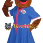 Blue Dress Girl Mascot Costume