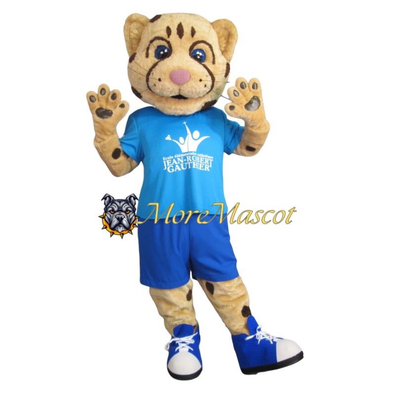 Lovely Brown Leopard Mascot Costume