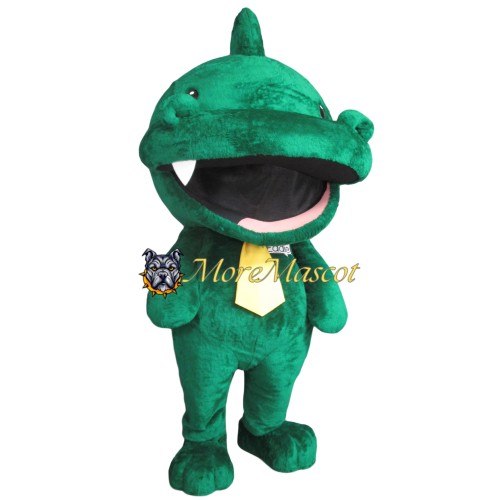 Green Hippo Mascot Costume