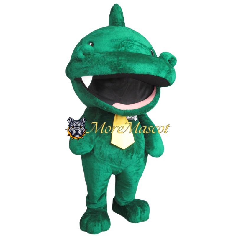 Green Hippo Mascot Costume