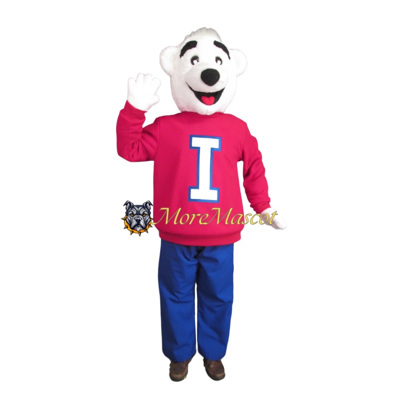 Smile Polar Bear Mascot Costume