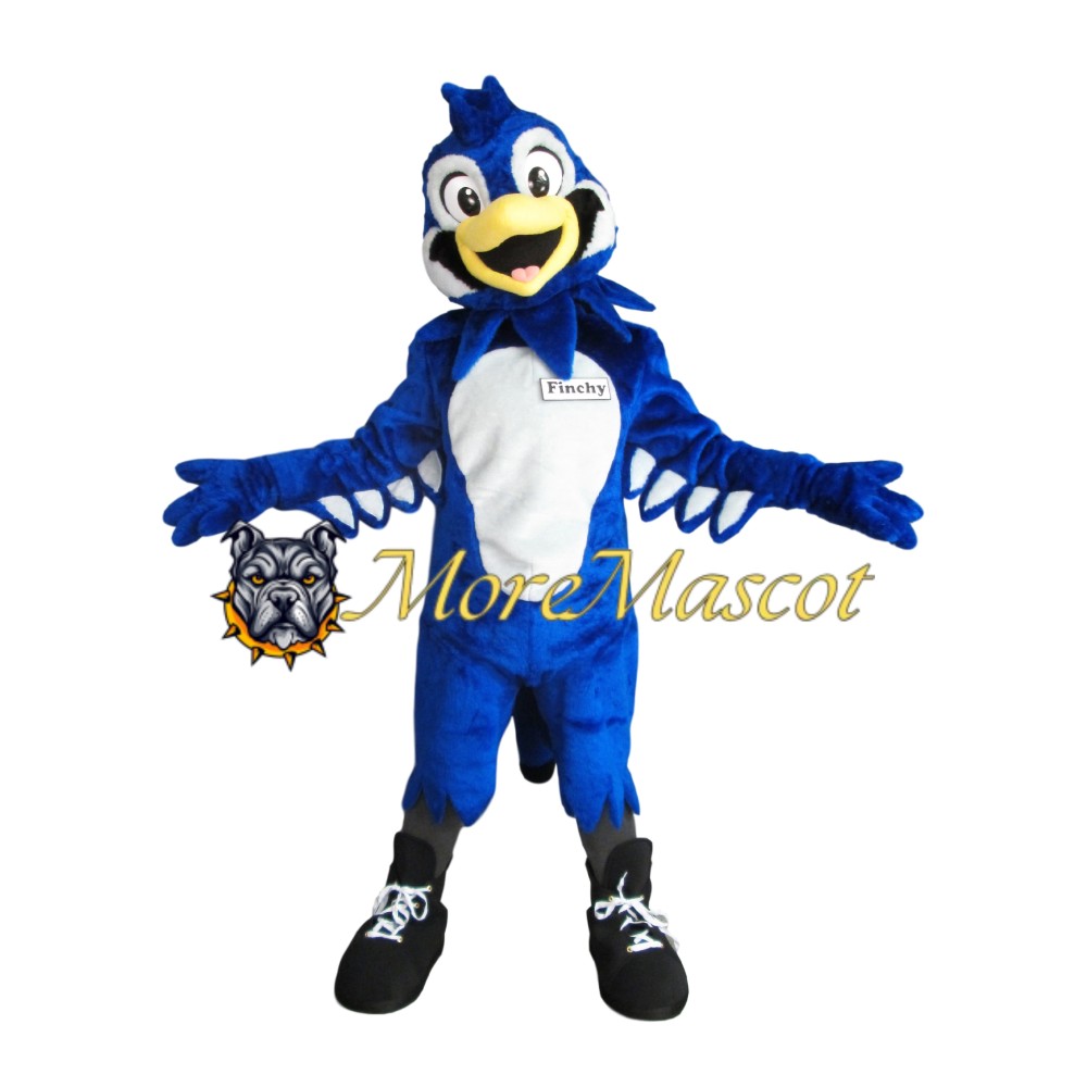 Soft Blue Bird Mascot Costume