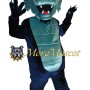 Black & Green Dragon Mascot Costume